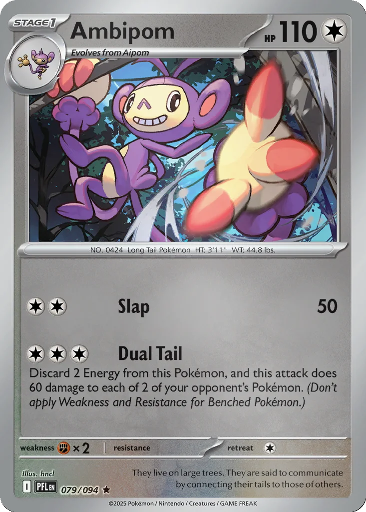 Ambipom 079/094 ME02: Phantasmal Flames (Reverse holo)