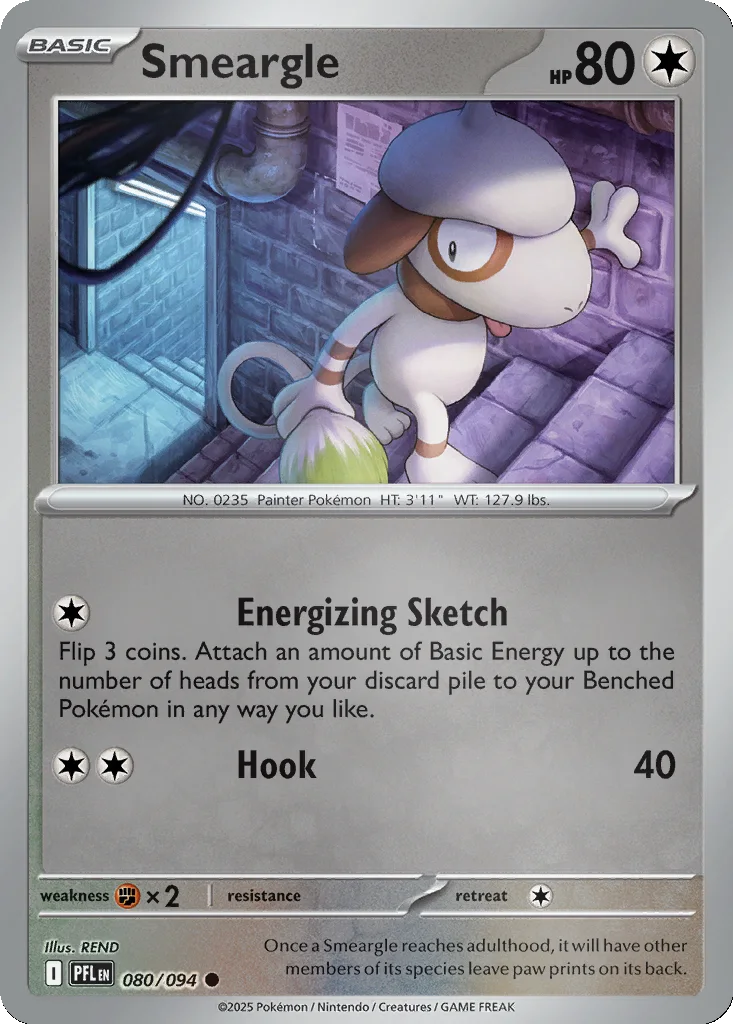 Smeargle 080/094 ME02: Phantasmal Flames (Reverse holo)