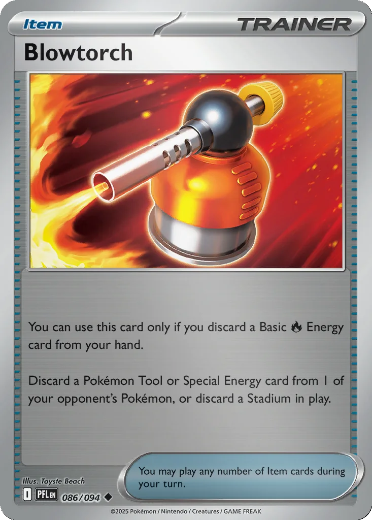 Blowtorch 086/094 ME02: Phantasmal Flames (Reverse holo)