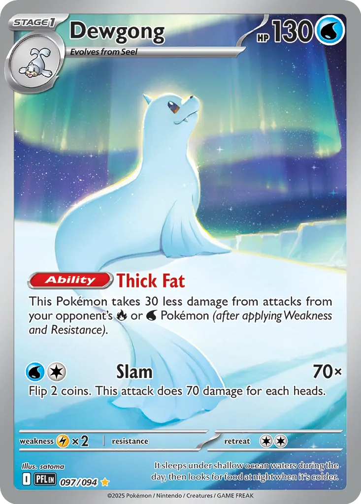 Dewgong 097/094 ME02: Phantasmal Flames (Holo)