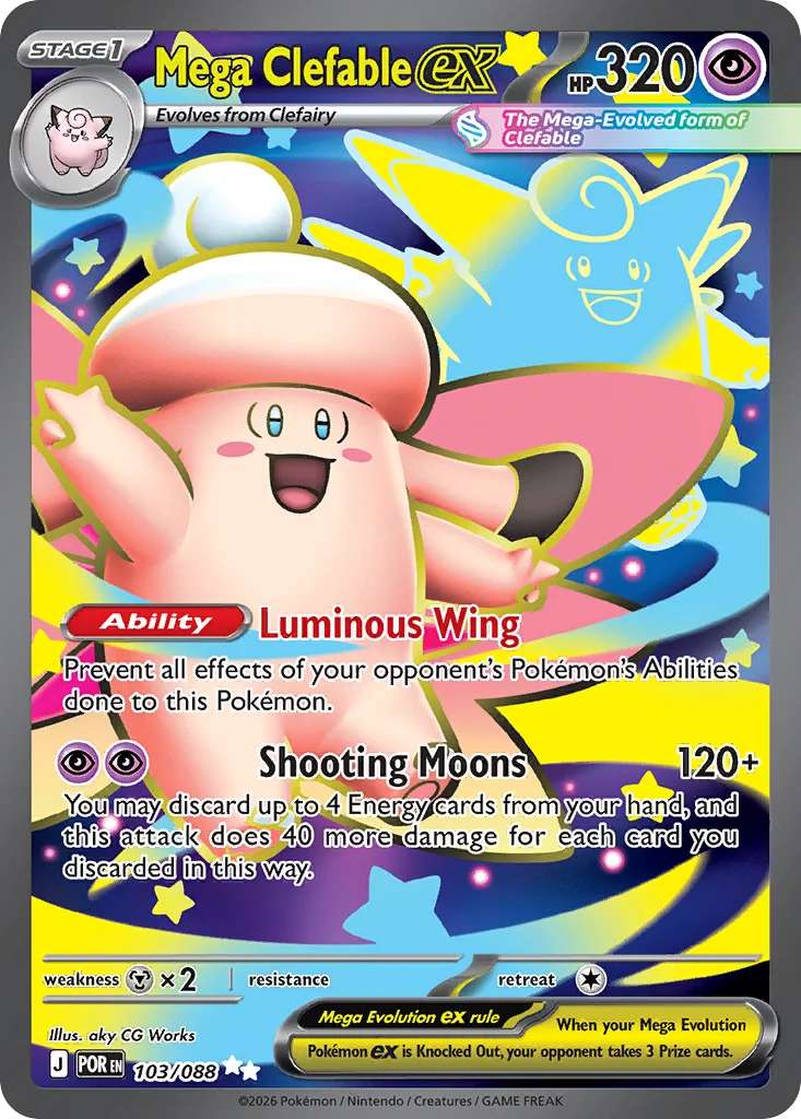 Mega Clefable ex 103/088 ME03: Perfect Order (Holo)