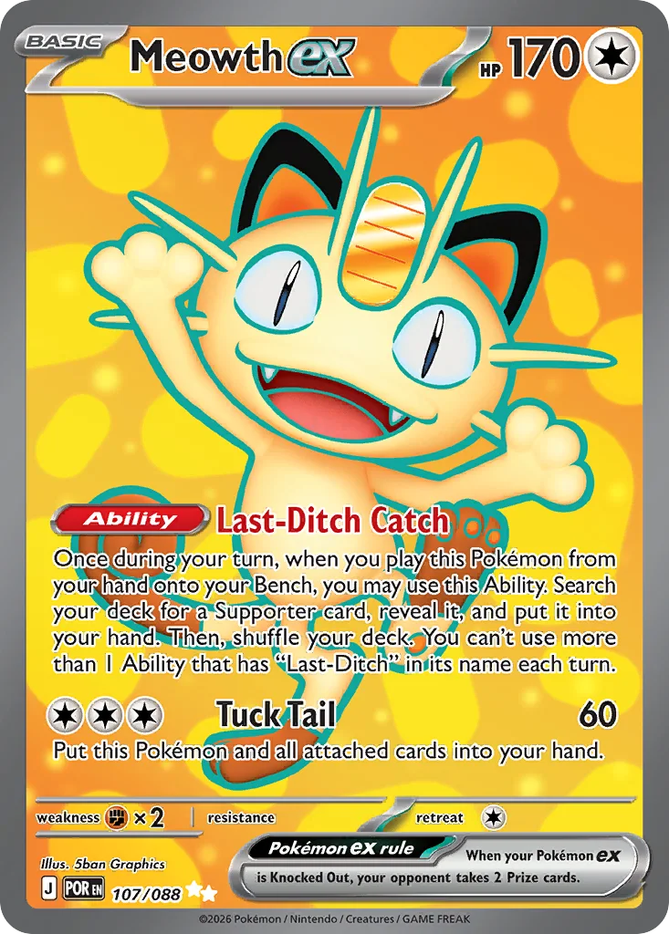 Meowth ex 107/088 Perfect Order (Holo)