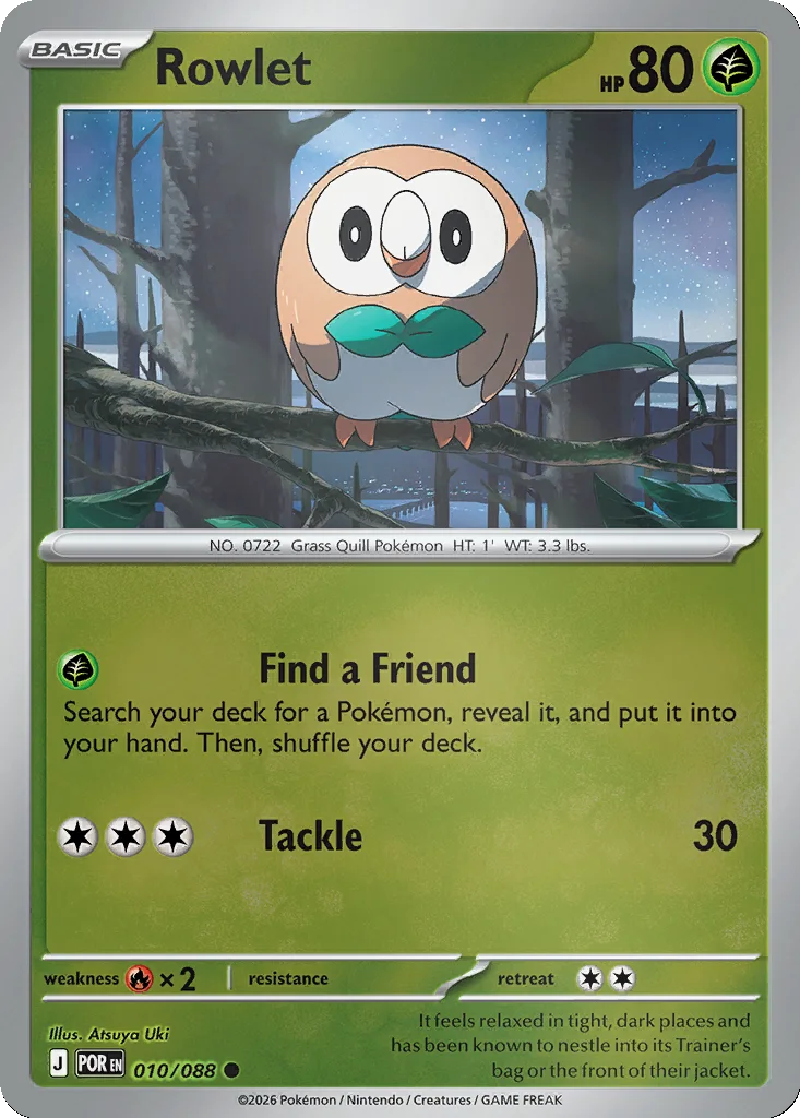 Rowlet 010/088 ME03: Perfect Order (Reverse holo)