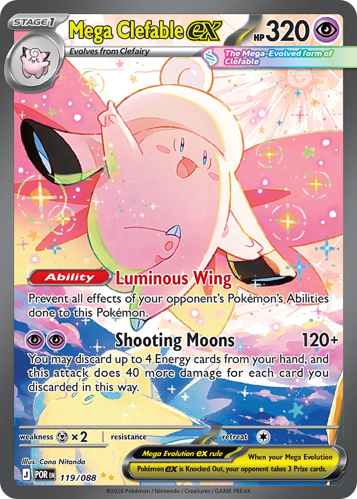 Mega Clefable ex 119/088 Perfect Order (Holo)
