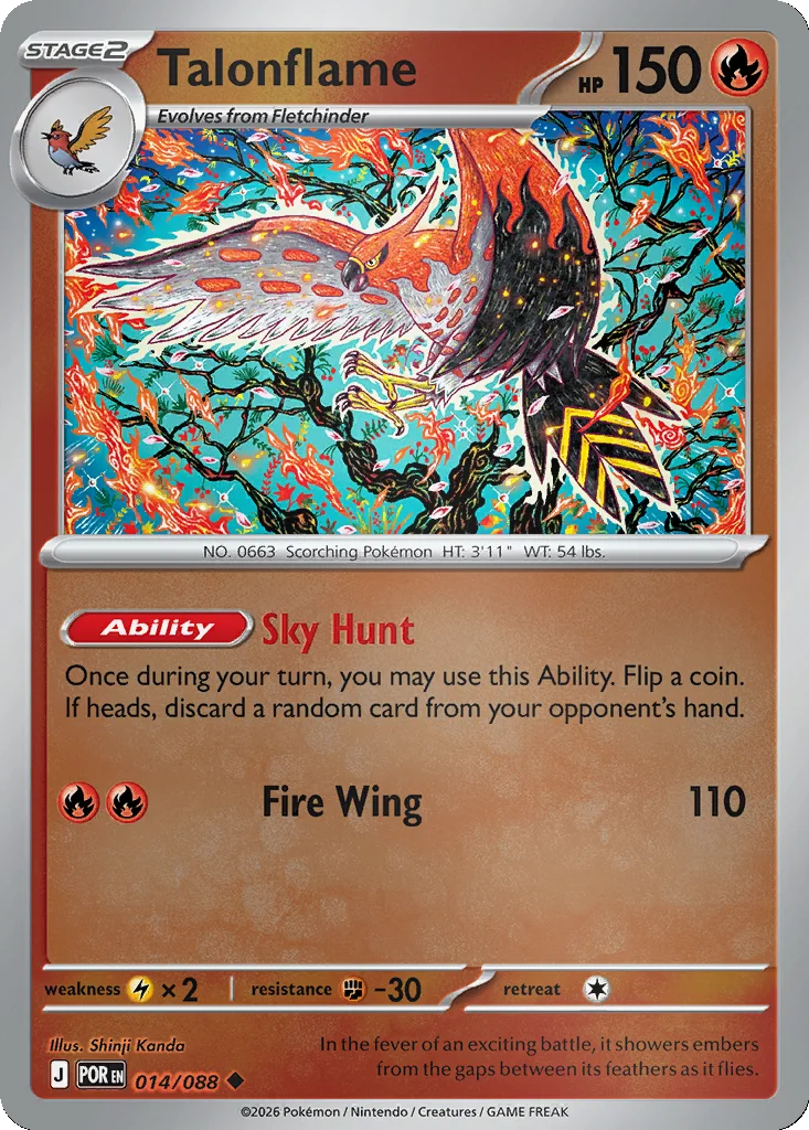 Talonflame 014/088 ME03: Perfect Order (Reverse holo)