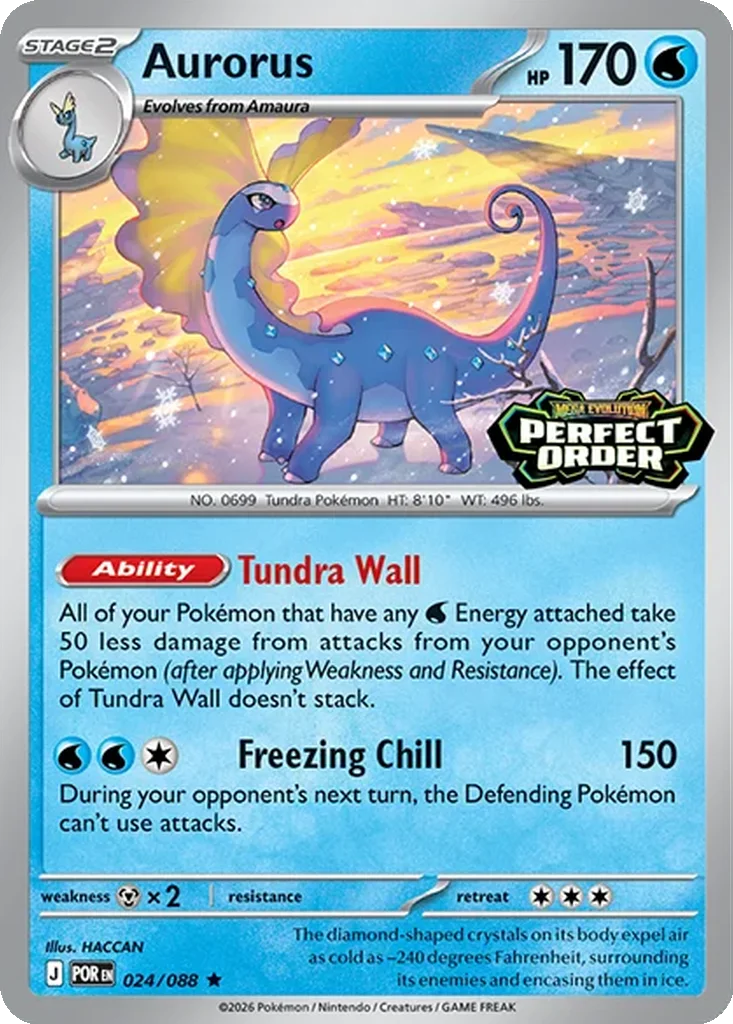 Aurorus 024/088 Perfect Order (Barnes & Noble / Hot Topic Stamp)