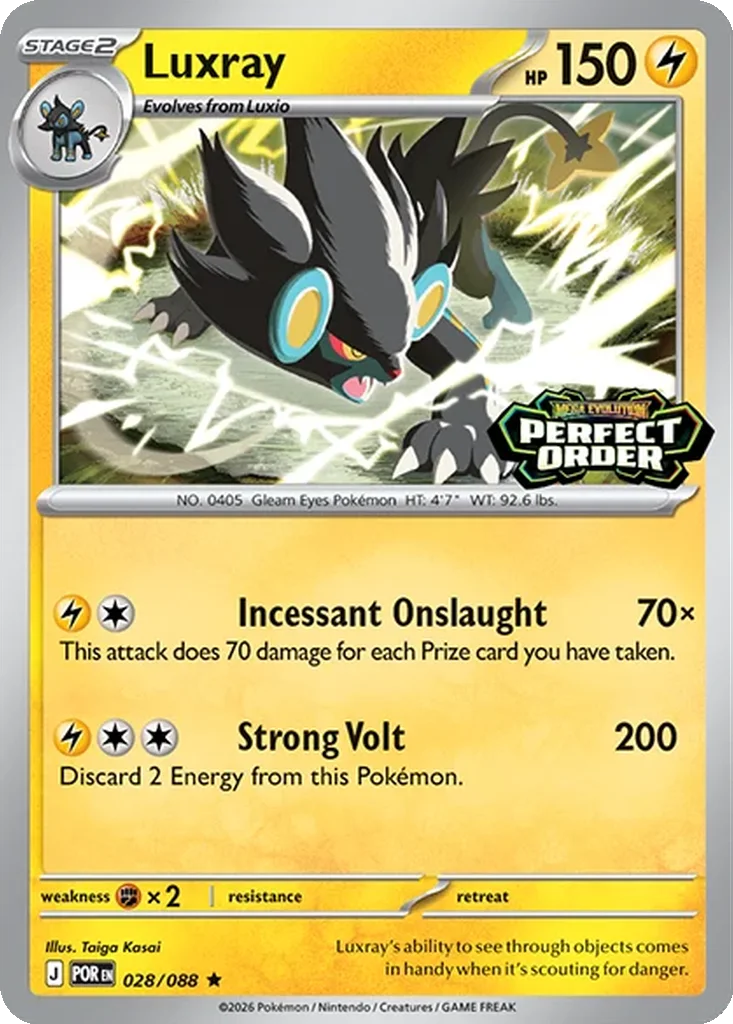 Luxray 028/088 Perfect Order (Best Buy Stamp)