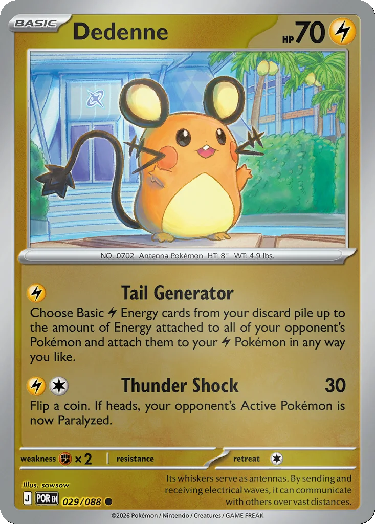 Dedenne 029/088 ME03: Perfect Order (Reverse holo)