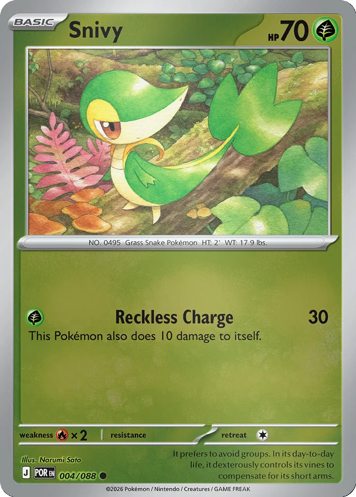 Snivy 004/088 Perfect Order (Reverse holo)