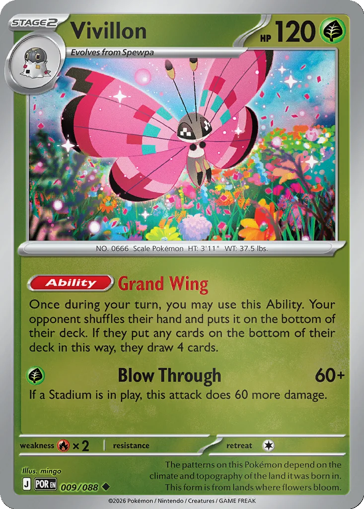 Vivillon 009/088 ME03: Perfect Order (Reverse holo)
