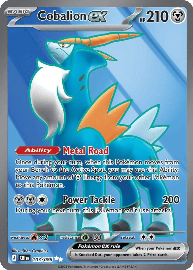 Cobalion ex 103/086 ME04: Chaos Rising (Holo)