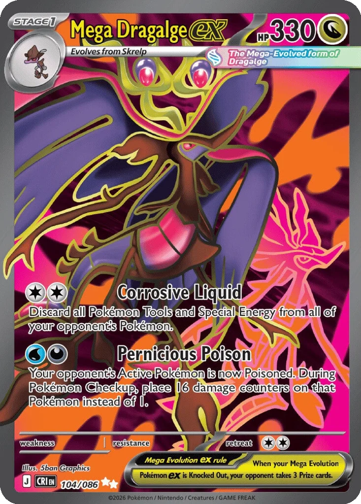 Mega Dragalge ex 104/086 Chaos Rising (Holo)