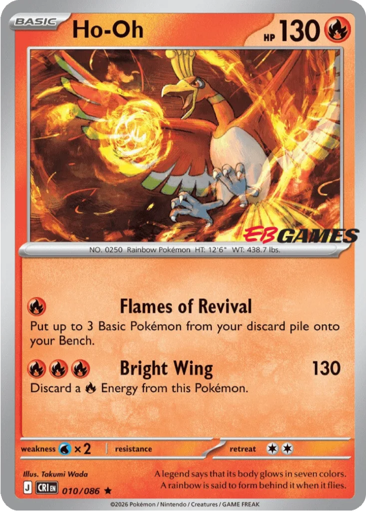 Ho-Oh 010/086 Chaos Rising (EB Games)