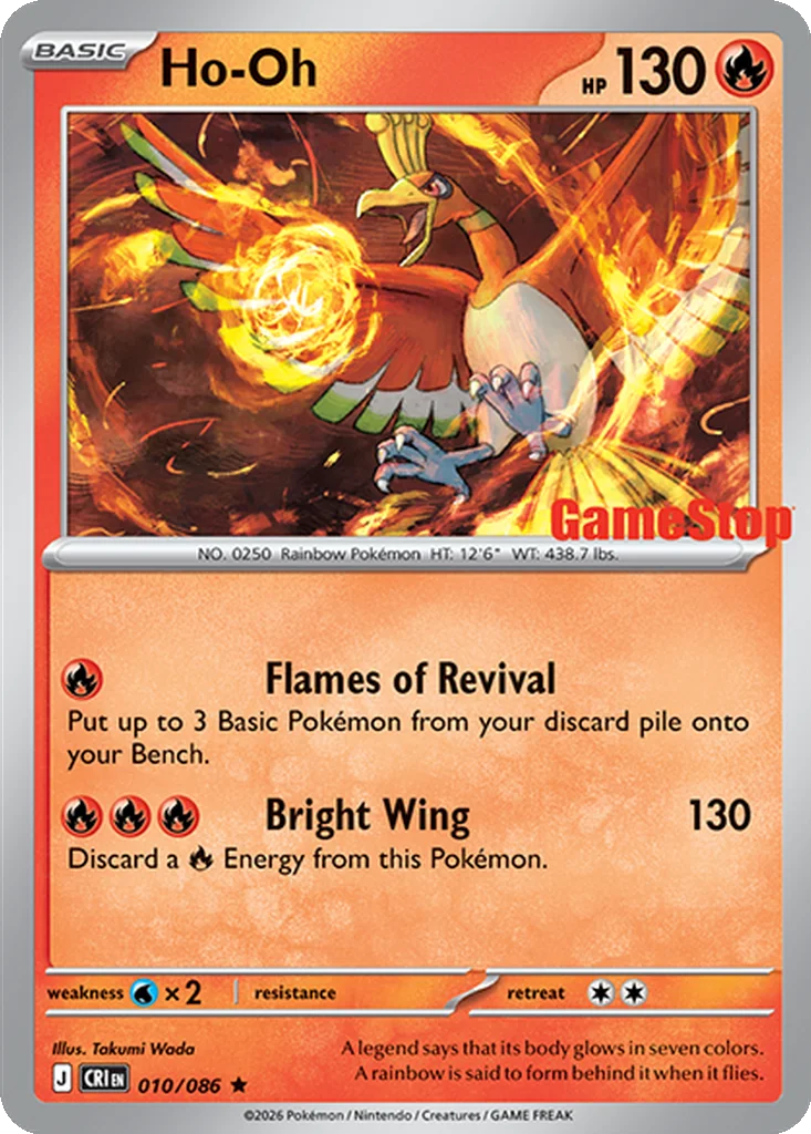 Ho-Oh 010/086 Chaos Rising (GameStop)