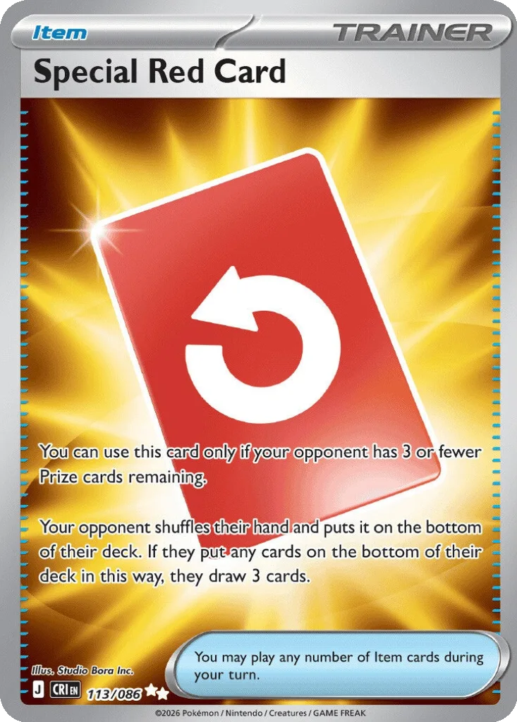 Special Red Card 113/086 ME04: Chaos Rising (Holo)