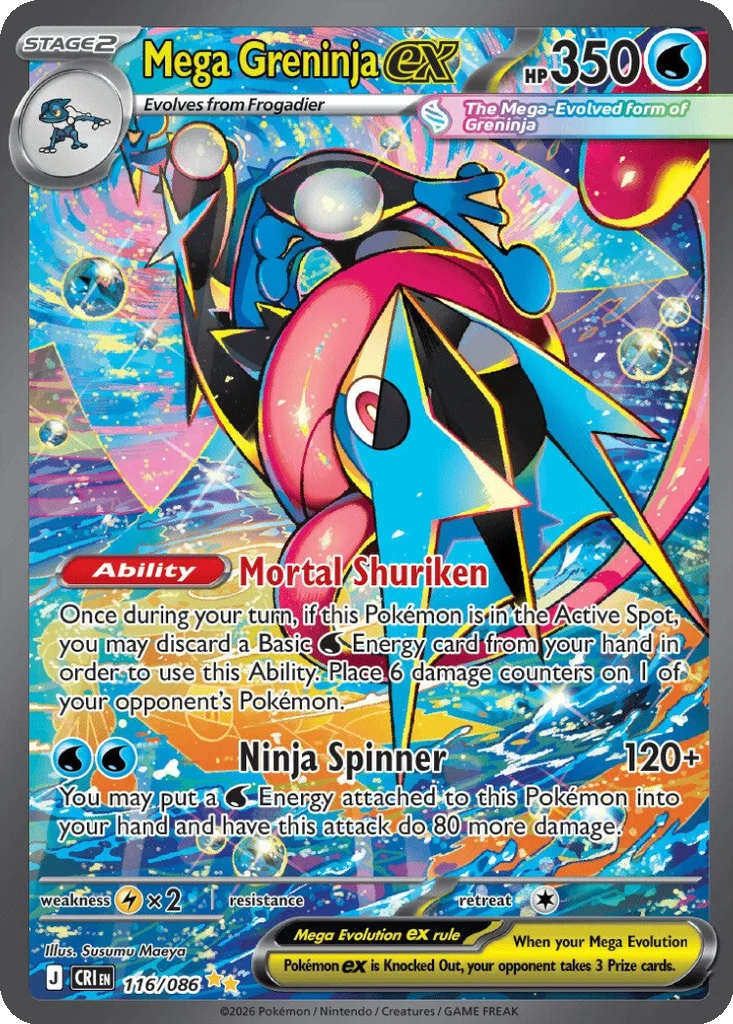 Mega Greninja ex 116/086 Chaos Rising (Holo)