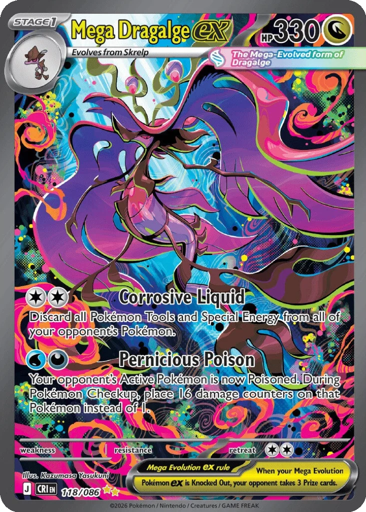 Mega Dragalge ex 118/086 Chaos Rising (Holo)