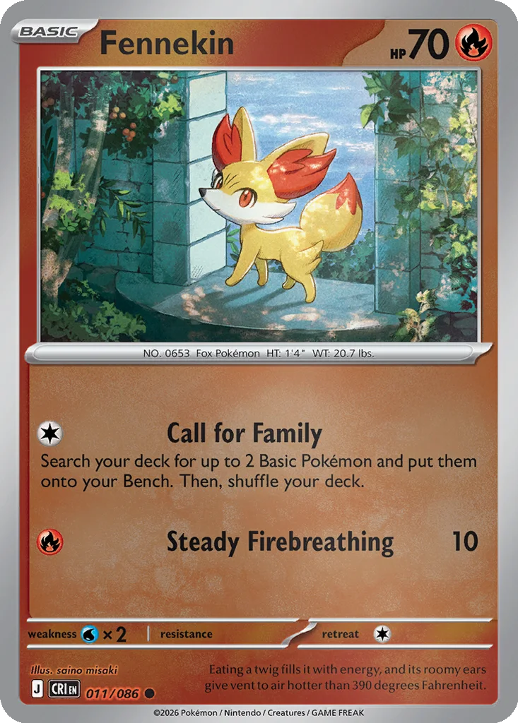 Fennekin 011/086 ME04: Chaos Rising (Reverse holo)