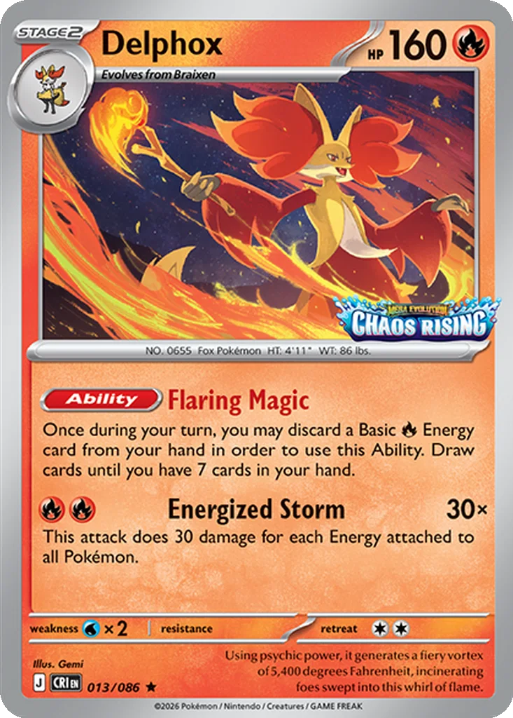Delphox 013/086 Chaos Rising (Best Buy US)
