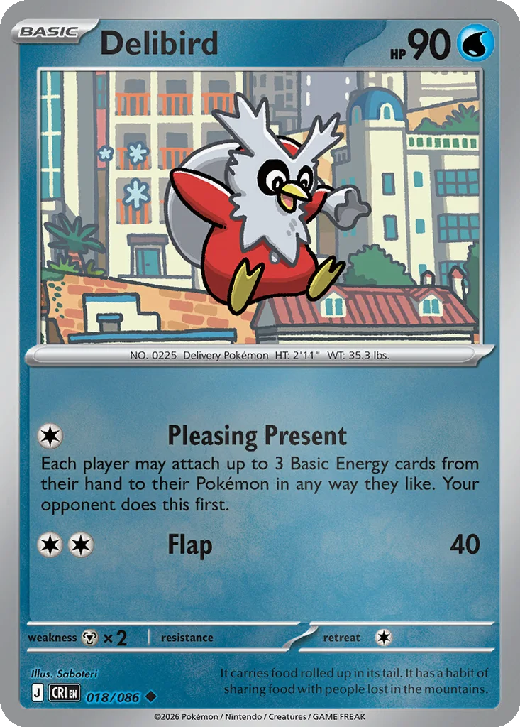 Delibird 018/086 ME04: Chaos Rising (Reverse holo)