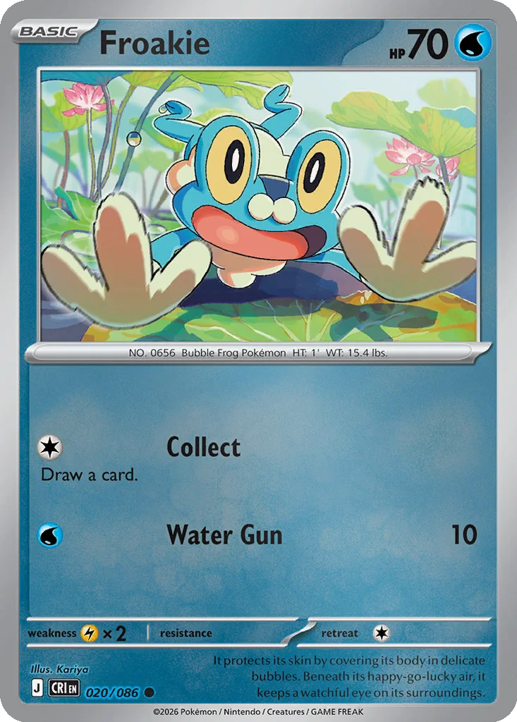 Froakie 020/086 Chaos Rising (Reverse holo)