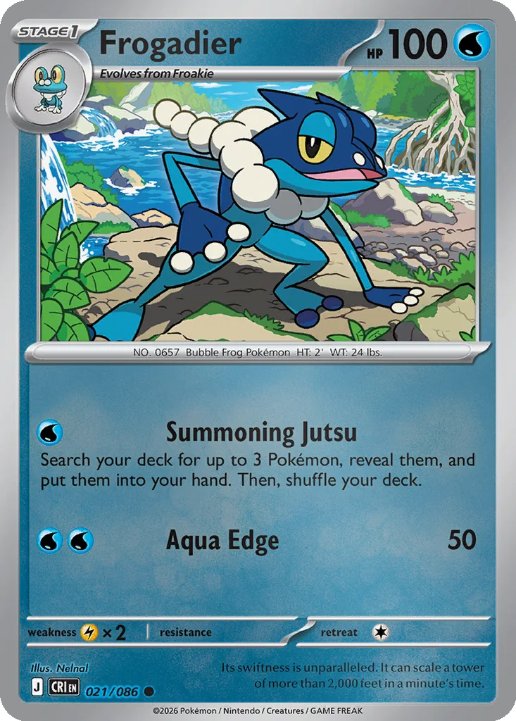 Frogadier 021/086 ME04: Chaos Rising (Reverse holo)