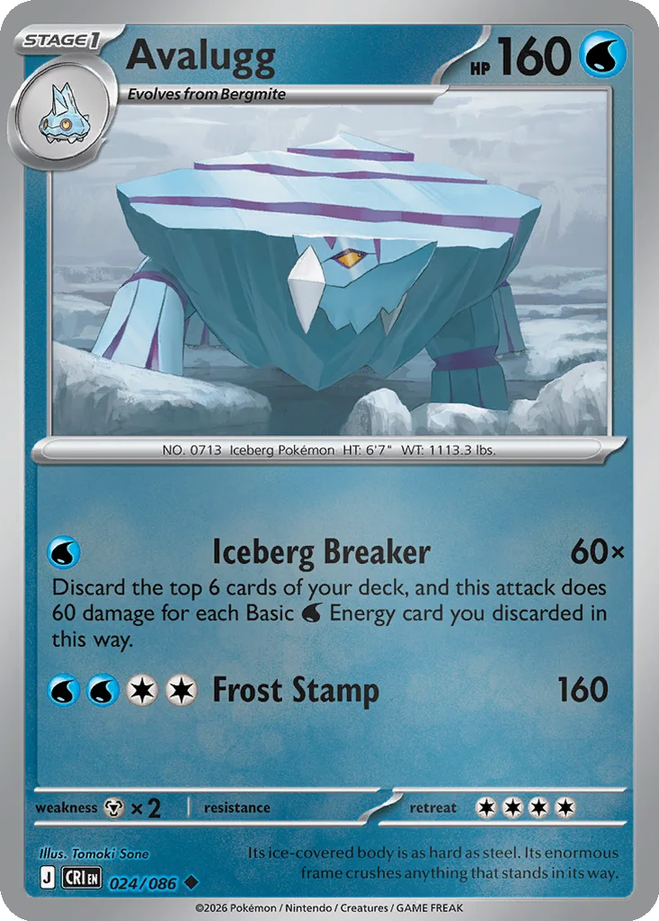 Avalugg 024/086 Chaos Rising (Reverse holo)