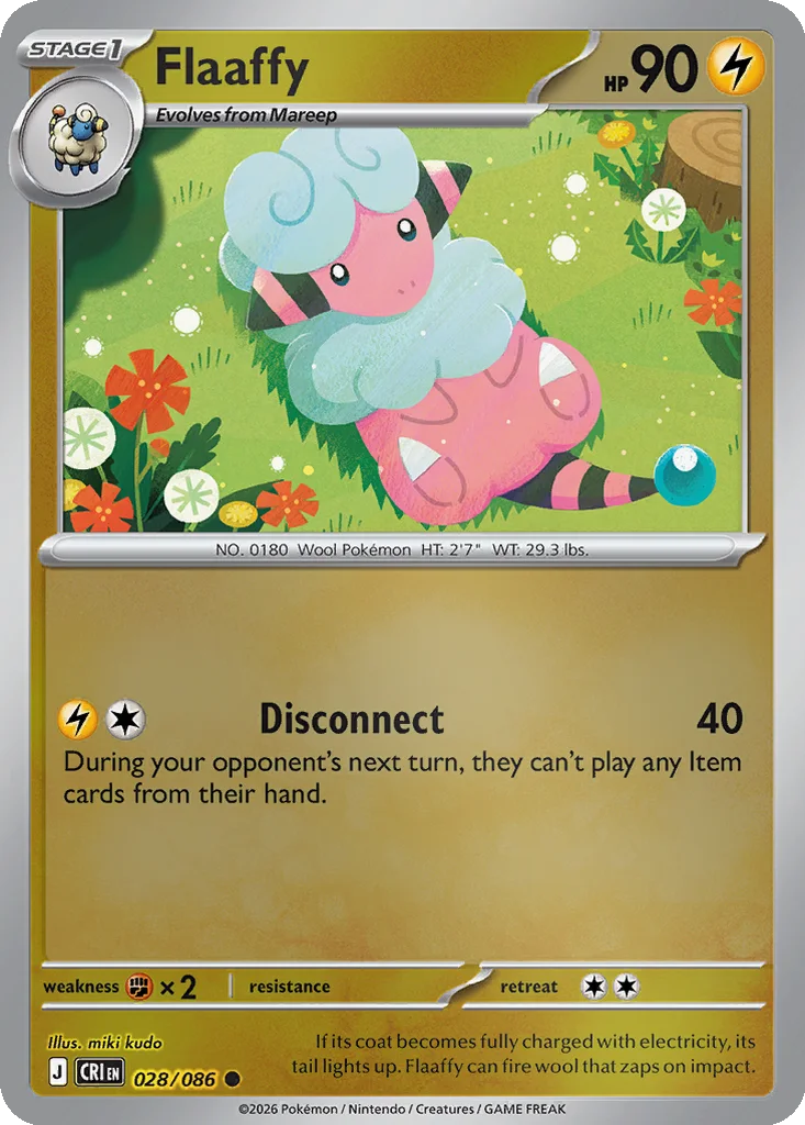 Flaaffy 028/086 ME04: Chaos Rising (Reverse holo)