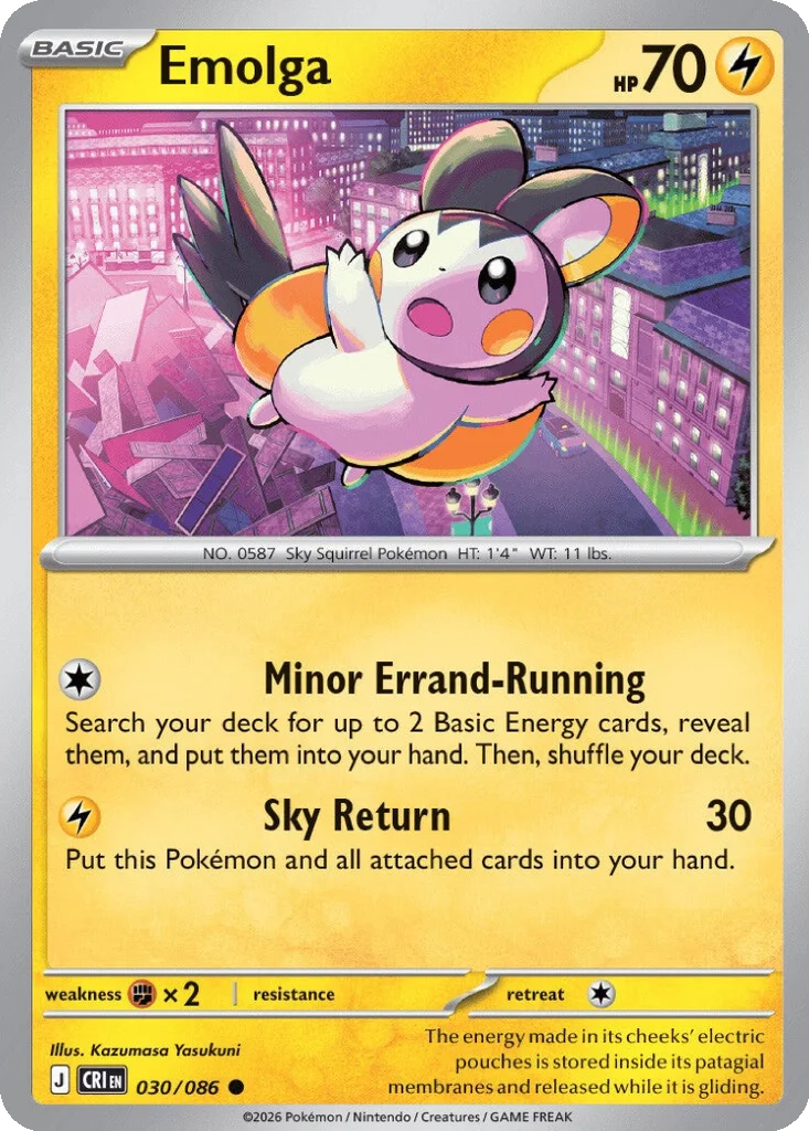 Emolga 030/086 ME04: Chaos Rising (Normal)
