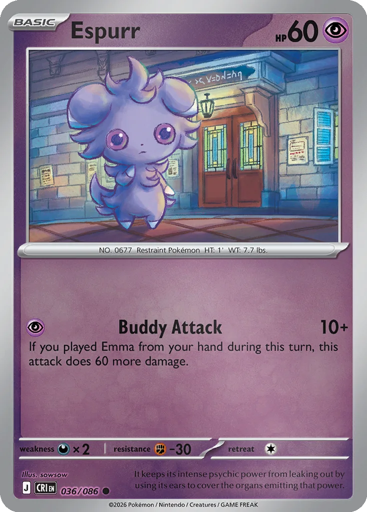 Espurr 036/086 ME04: Chaos Rising (Reverse holo)