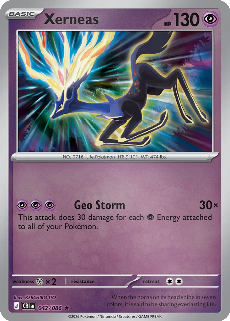 Xerneas 042/086 ME04: Chaos Rising (Reverse holo)