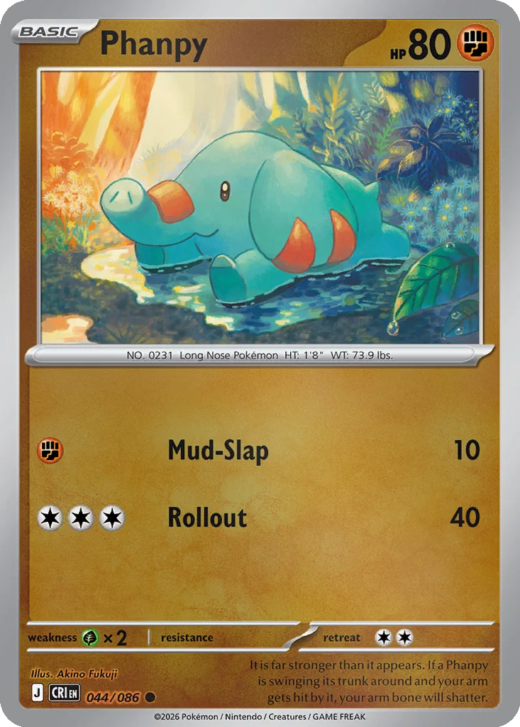 Phanpy 044/086 Chaos Rising (Reverse holo)