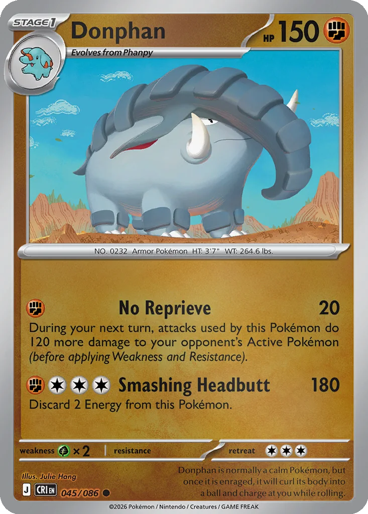 Donphan 045/086 ME04: Chaos Rising (Reverse holo)