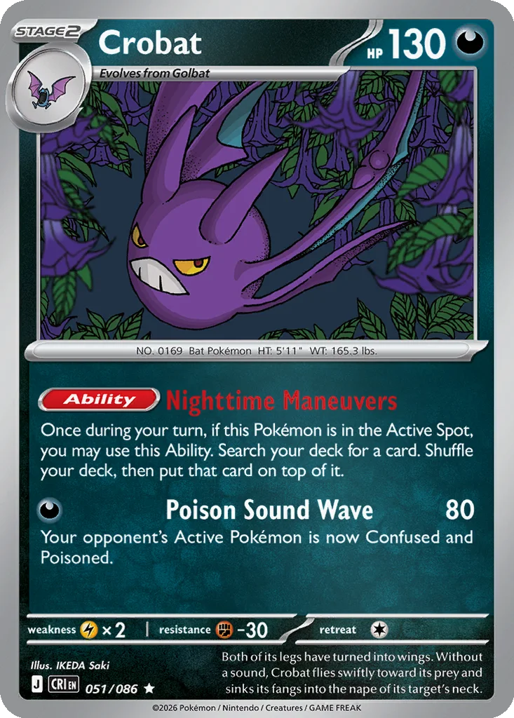 Crobat 051/086 Chaos Rising (Reverse holo)