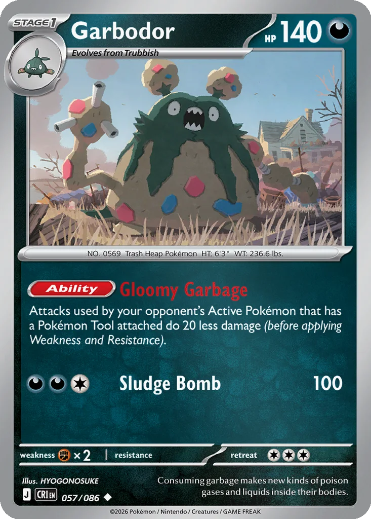Garbodor 057/086 ME04: Chaos Rising (Reverse holo)