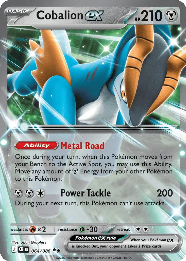 Cobalion ex 064/086 ME04: Chaos Rising (Holo)