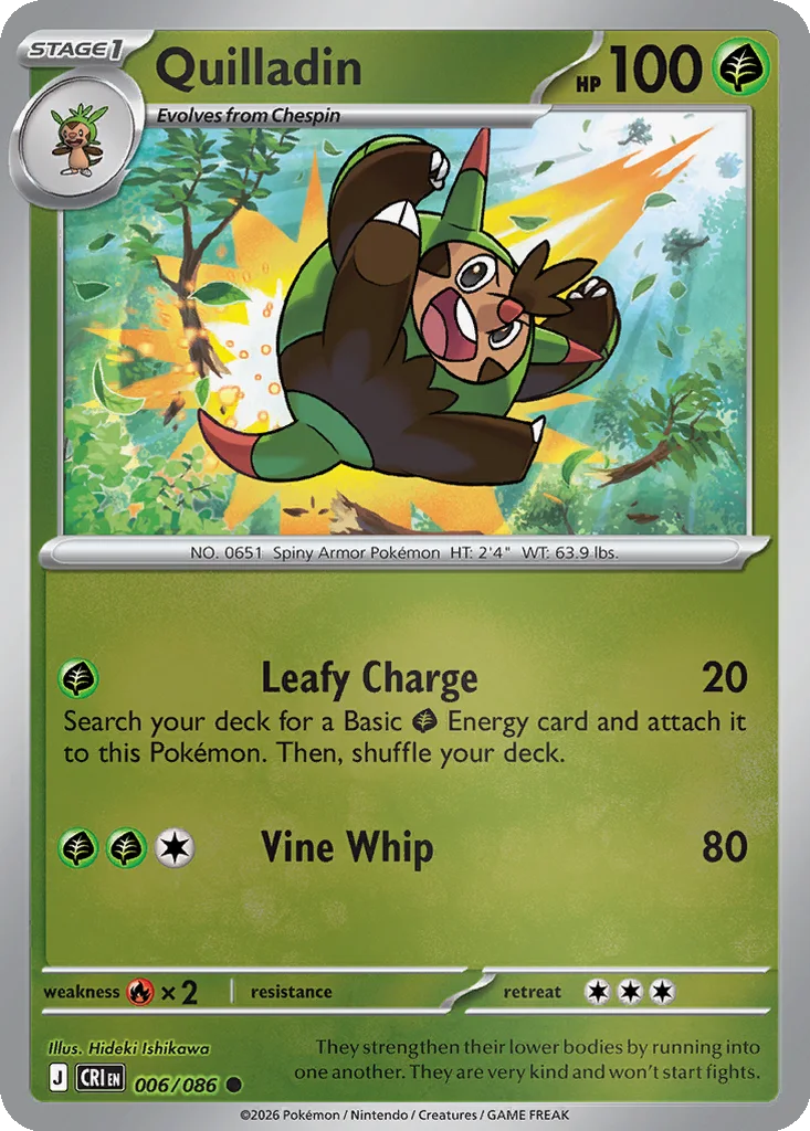 Quilladin 006/086 ME04: Chaos Rising (Reverse holo)