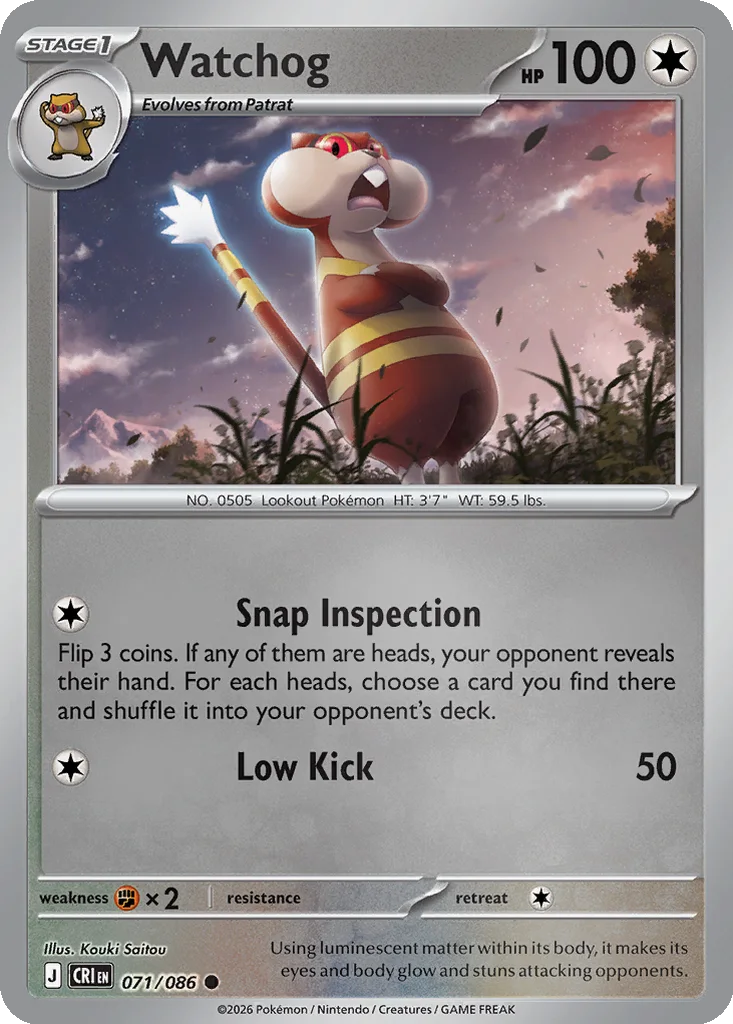 Watchog 071/086 ME04: Chaos Rising (Reverse holo)