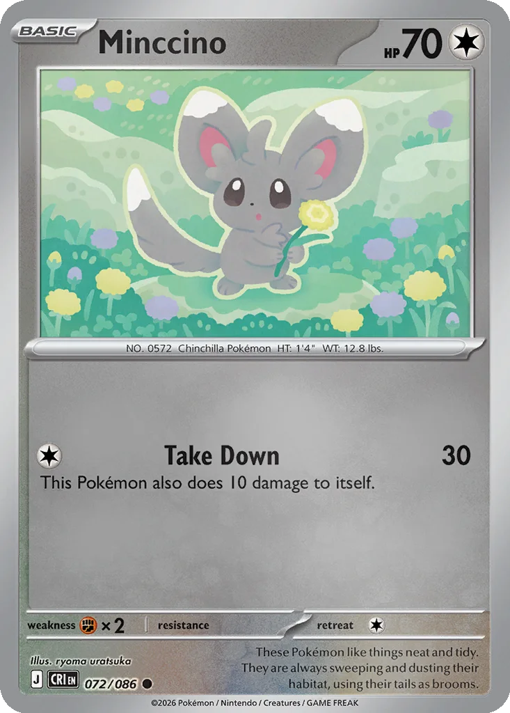 Minccino 072/086 ME04: Chaos Rising (Reverse holo)