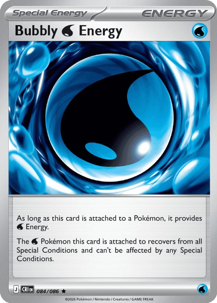 Bubbly Water Energy 084/086 ME04: Chaos Rising (Holo)