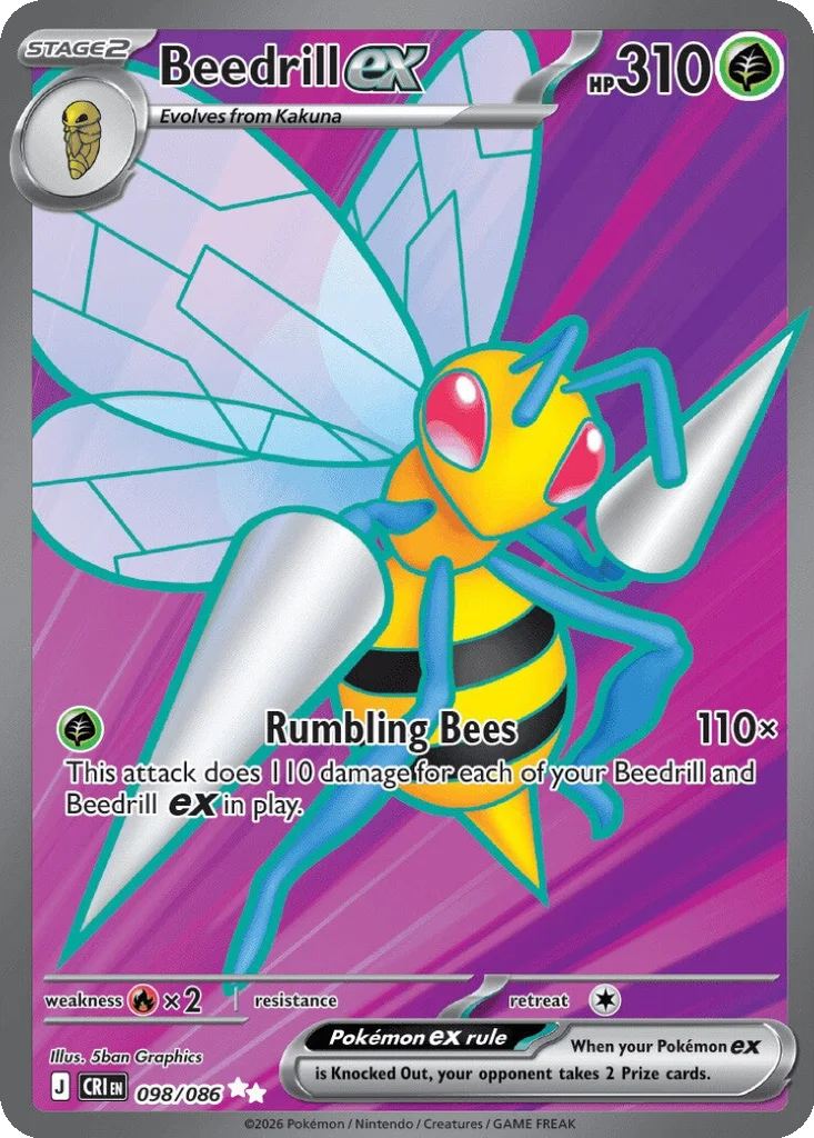 Beedrill ex 098/086 Chaos Rising (Holo)