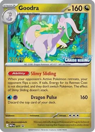 Goodra 077 Mega Evolution Promo (Prerelease STAFF Stamp)