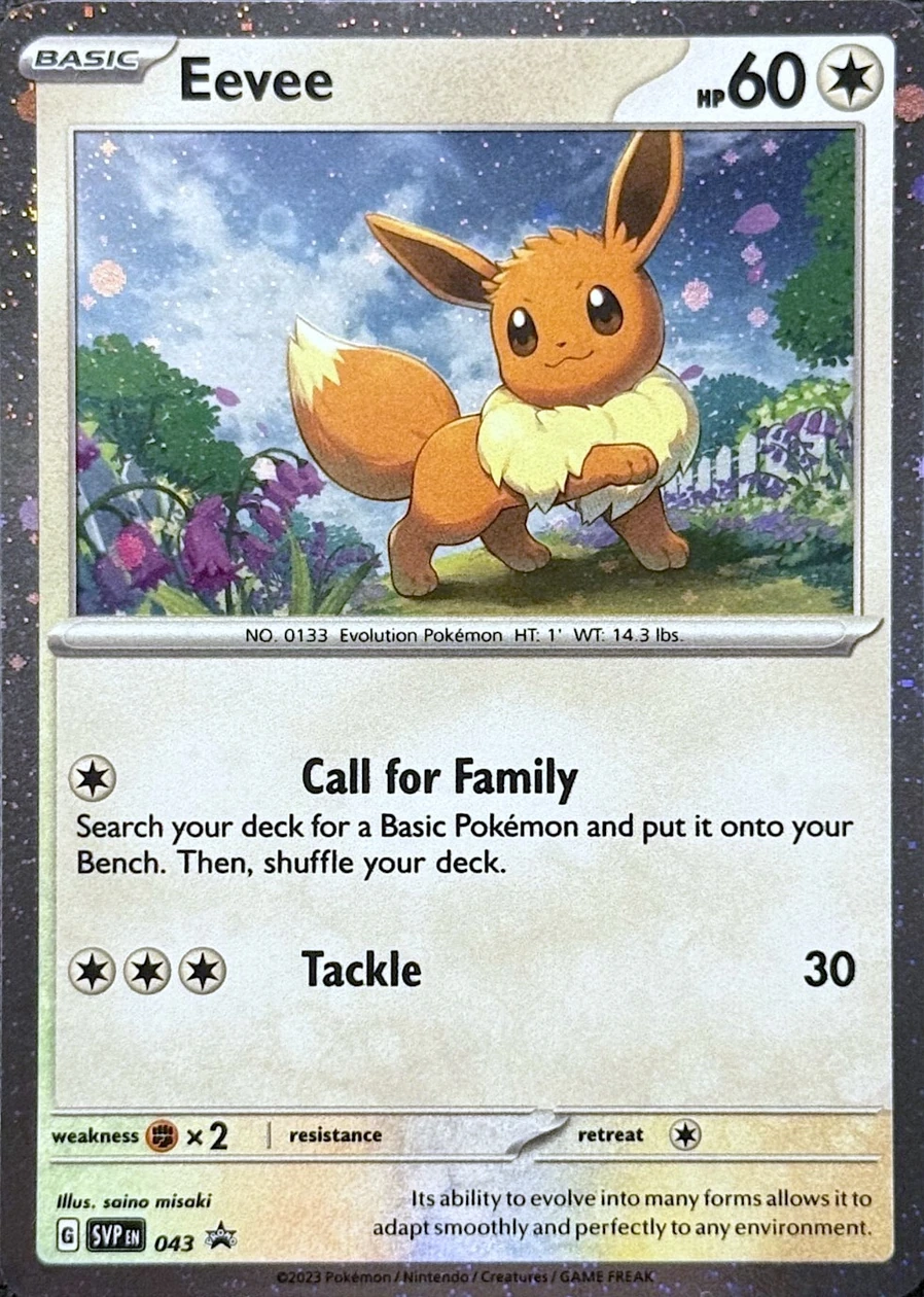 Eevee 043 Scarlet & Violet Black Star Promos (3-Pack Blister (Cosmos Holo))
