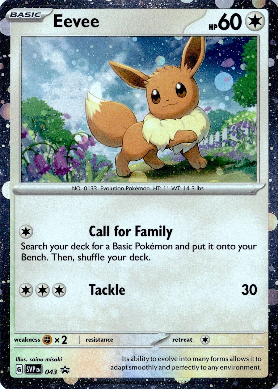 Eevee 043 Scarlet & Violet Black Star Promos (3-Pack Blister (HD Holo))
