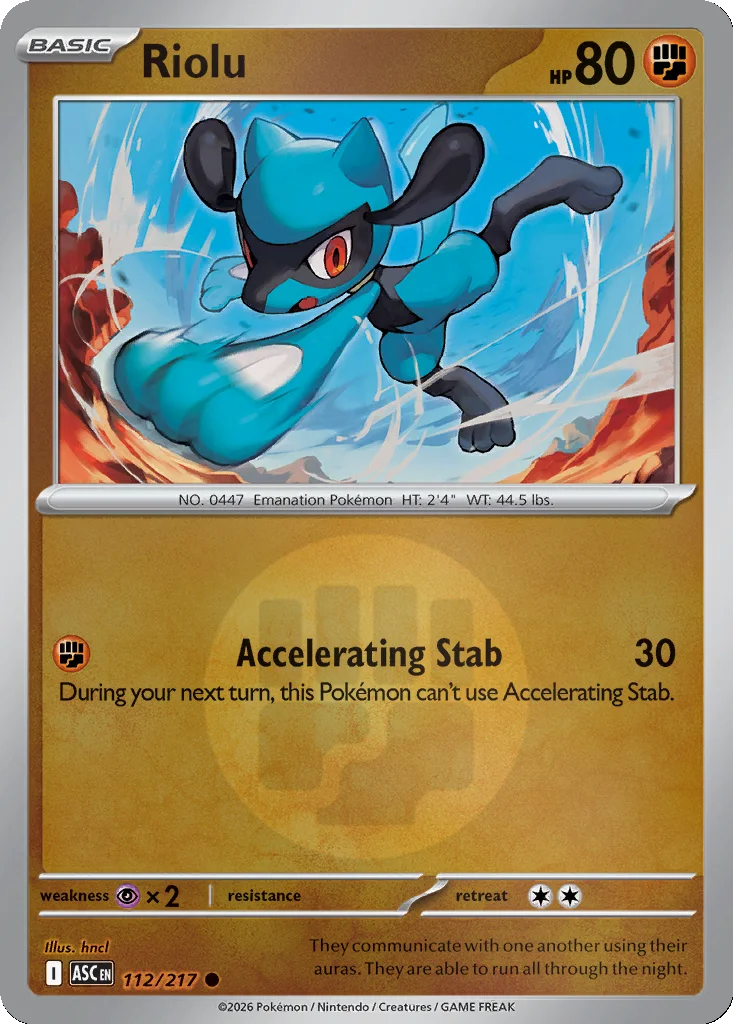 Riolu 112/217 Ascended Heroes (Reverse holo)