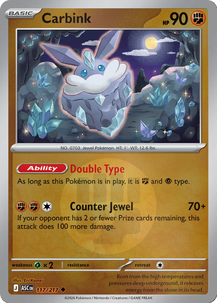Carbink 117/217 Ascended Heroes (Reverse holo)