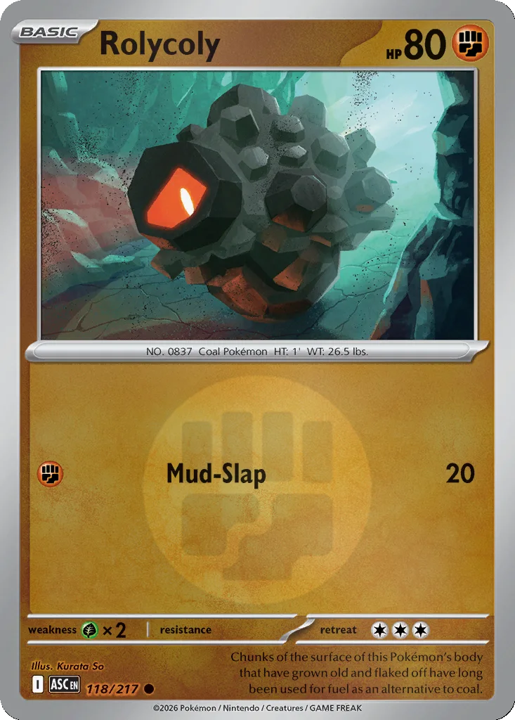 Rolycoly 118/217 Ascended Heroes (Reverse holo)