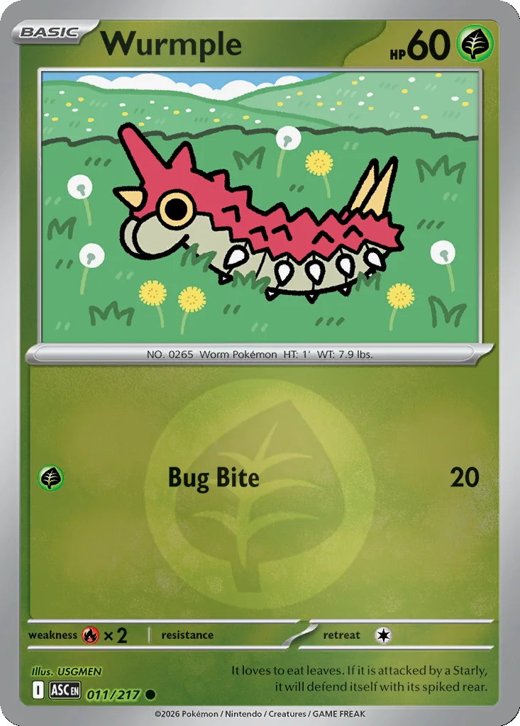 Wurmple 011/217 Ascended Heroes (Reverse holo)
