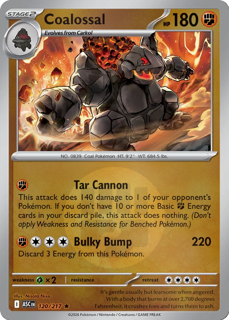 Coalossal 120/217 Ascended Heroes (Reverse holo)