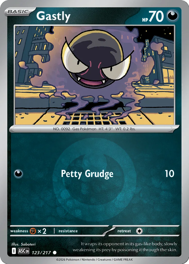 Gastly 123/217 Ascended Heroes (Reverse holo)